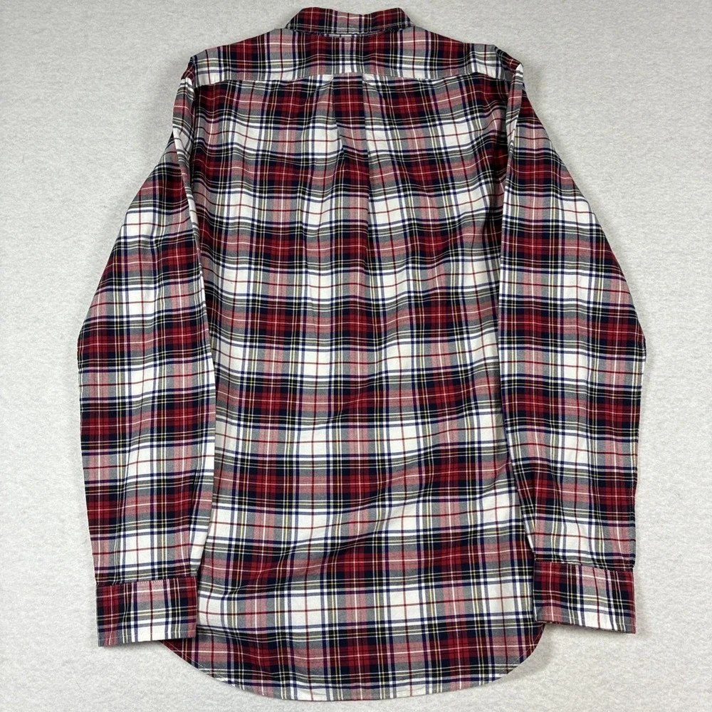 Polo Ralph Lauren Mens Classic Fit Tartan Plaid Button Down Medium Flesh Pony